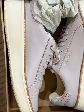 Cole Haan Lavender-Tone Leather Low-Top Sneakers